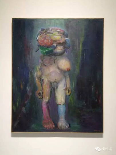 展览现场作品《原谅我长成这样 》 193×155cm 布面油画 2008 展览现场作品《原谅我长成这样 》 193×155cm 布面油画 2008
