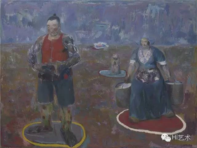 《思凡君的标准化手枪》 162×216cm 布面油画 2009
《思凡君的标准化手枪》 162×216cm 布面油画 2009