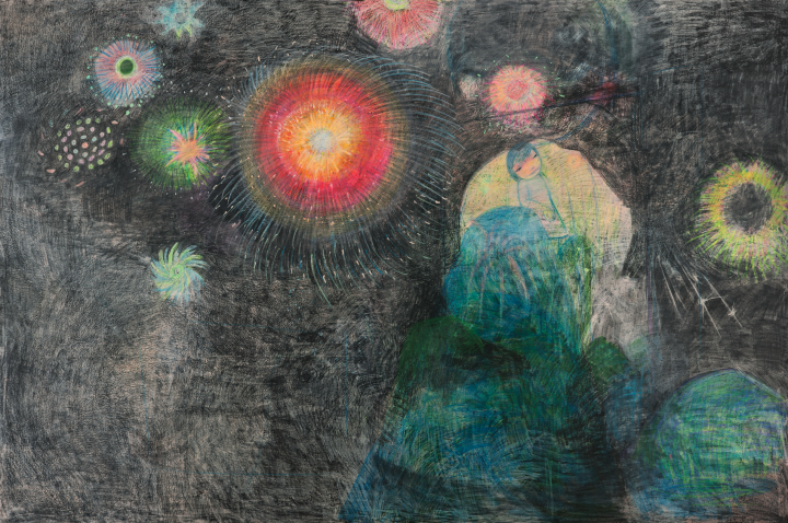 忻洛汀 《烟火》200×300cm 布面丙烯油画棒 2016
忻洛汀 《烟火》200×300cm 布面丙烯油画棒 2016