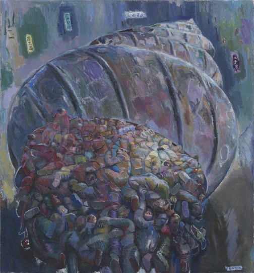《拜见梁惠王》 200×150cm 布面油画 2007

