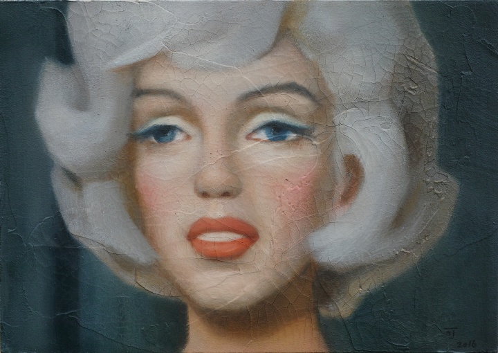  陈可《1962·洛杉矶·36 岁》 木板油画  26x36.5cm  2016  Courtesy Galerie Perrotin
