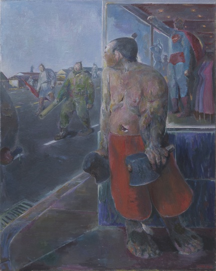 《杀死自己的影子 》 193×155cm 布面油画 2008
《杀死自己的影子 》 193×155cm 布面油画 2008