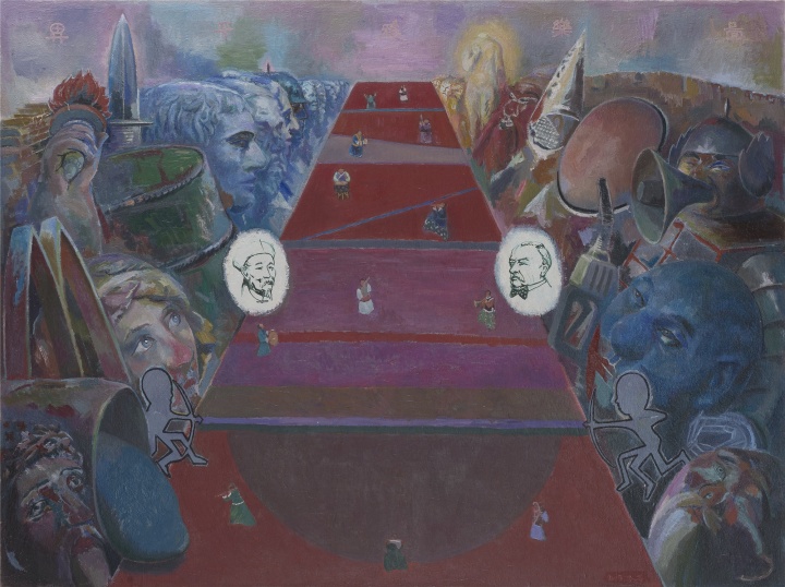 《升平雅乐图》 162×216cm 布面油画 2009
《升平雅乐图》 162×216cm 布面油画 2009