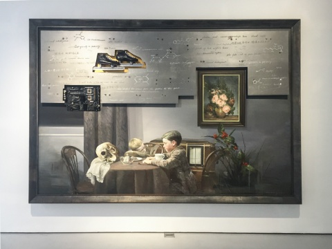 《调频》 布面油画装置 318×216×12cm 2015-2016 《调频》 布面油画装置 318×216×12cm 2015-2016