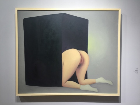 孙大量 《女人与黑盒子》 120×100cm 布面油画 2013
