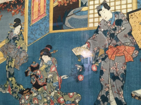 歌川国贞 《绘本·秋日的定情》局部 25×36cm
歌川国贞 《绘本·秋日的定情》局部 25×36cm