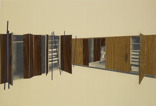 塔提亚娜·图薇 《无题,布局系列》 铅笔绘画,塑料,烧痕 2008
塔提亚娜·图薇 《无题,布局系列》 铅笔绘画,塑料,烧痕 2008