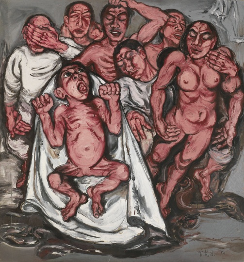 曾梵志《肉系列之三: 献血过量》布面油画 180×167cm 1992年 曾梵志《肉系列之三: 献血过量》布面油画 180×167cm 1992年
