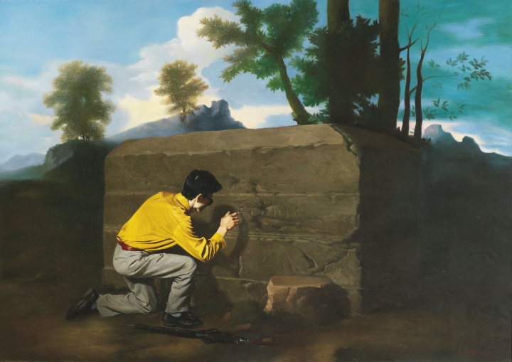 王兴伟《桃源》布面油画 169×239cm 1996年
王兴伟《桃源》布面油画 169×239cm 1996年