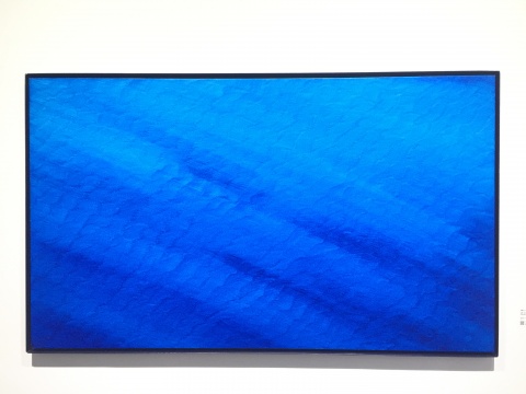 《证悟·蓝NO.24》 106×180cm 布面油画 2016
《证悟·蓝NO.24》 106×180cm 布面油画 2016