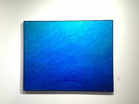 《证悟·蓝NO.29》 125×160cm 布面油画 2016
《证悟·蓝NO.29》 125×160cm 布面油画 2016