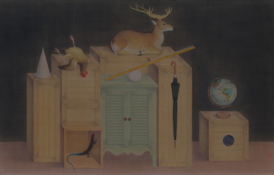 曾志钦 《迷局》 127×200cm 绢本设色 2016
曾志钦 《迷局》 127×200cm 绢本设色 2016