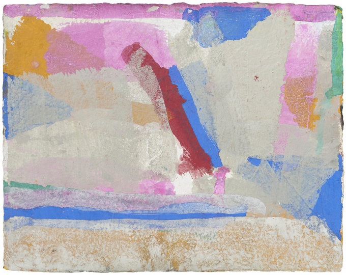 《无题2015zb1》 35x45cm 矿物色粉、手工纸 2015
《无题2015zb1》 35x45cm 矿物色粉、手工纸 2015