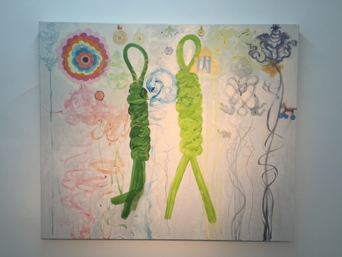 《奉献》 110×130cm 油画、布、黏土 2015
《奉献》 110×130cm 油画、布、黏土 2015