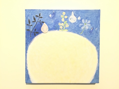 《露珠》 30×30cm 油画、珍珠 2015
《露珠》 30×30cm 油画、珍珠 2015