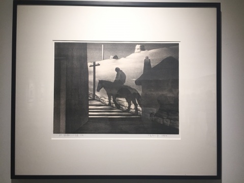 《宁静的小镇之七》 54×69cm 石版画 1992
《宁静的小镇之七》 54×69cm 石版画 1992
