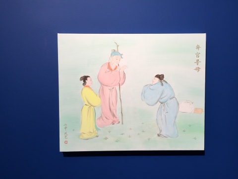 展览现场展出作品《弃官寻母》
