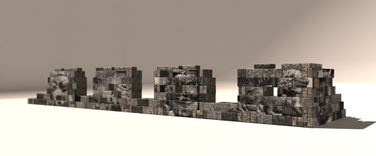 罗永进 《垣》 850x110x34cm 拐长2040cm 装置 2016
罗永进 《垣》 850x110x34cm 拐长2040cm 装置 2016