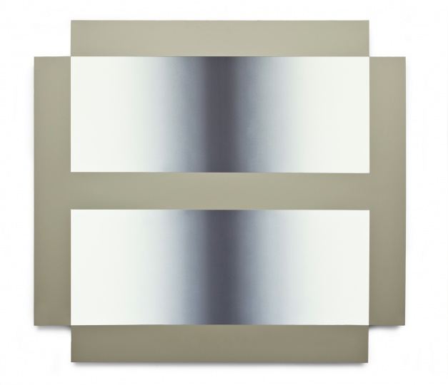 《4边·1横》110×120cm 铝塑板上油画 2016
《4边·1横》110×120cm 铝塑板上油画 2016
