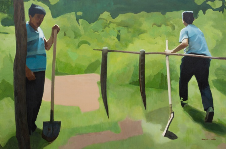 汤大尧 《正午》 200x300cm 布面油画 2014
汤大尧 《正午》 200x300cm 布面油画 2014