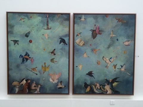 瑃燕 《回声》160cm×120cm×2 布面油画 2014-2015 瑃燕 《回声》160cm×120cm×2 布面油画 2014-2015