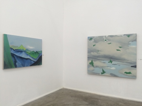 张艳娜 《山》 80cm×120cm 布面油画 2013、《飞鸟》 160cm×130cm 布面油画 2013 张艳娜 《山》 80cm×120cm 布面油画 2013、《飞鸟》 160cm×130cm 布面油画 2013