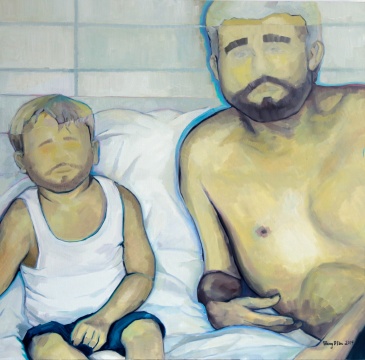 王笛潞 《父子3》 90.90cm 2014年
王笛潞 《父子3》 90.90cm 2014年