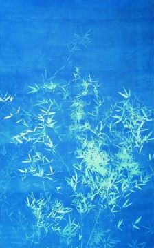 《竹子3》 330×200cm 亚麻布蓝晒 2015
《竹子3》 330×200cm 亚麻布蓝晒 2015
