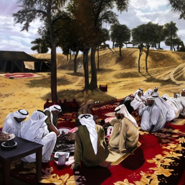 《国际通道-4》 210x210cm 布面油画 2014
《国际通道-4》 210x210cm 布面油画 2014