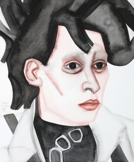 《Edward Scissorhands》 55.5×46cm 纸上水粉 2015
