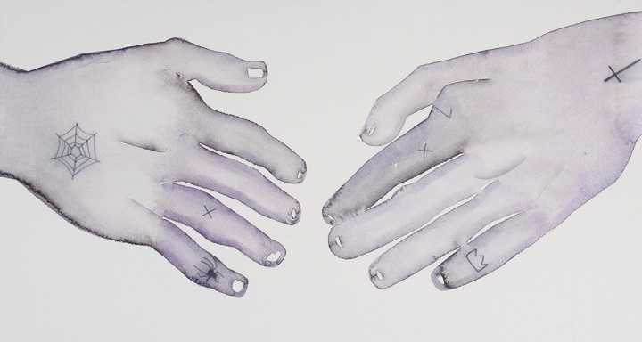 《X》 27×50cm 纸上水粉 2015
《X》 27×50cm 纸上水粉 2015