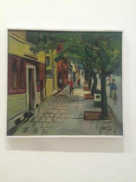 《复兴西路》68×62cm 布面油彩 1983
《复兴西路》68×62cm 布面油彩 1983
