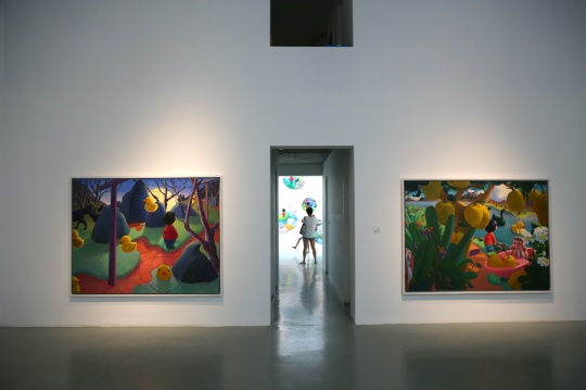 第二展厅展览的作品均为长方形,一圆一方相映成趣
第二展厅展览的作品均为长方形,一圆一方相映成趣