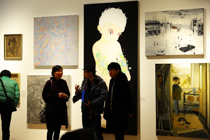 2014年新锐绘画奖展览现场
2014年新锐绘画奖展览现场
