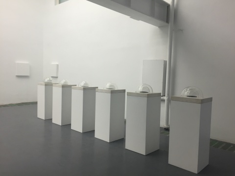 郭工 《心经》 50×50×130cm 汉白玉大理石、扬声器、玻璃罩、密度板、影碟机 2011
郭工 《心经》 50×50×130cm 汉白玉大理石、扬声器、玻璃罩、密度板、影碟机 2011