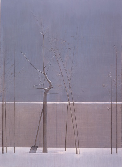 《树与竹子的构图》 300×220cm 布面丙烯 2007-2008
《树与竹子的构图》 300×220cm 布面丙烯 2007-2008