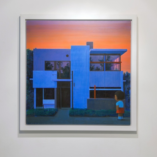 《傍晚的李特菲尔德别墅》 100x100cm 布面丙烯 1998-2003
《傍晚的李特菲尔德别墅》 100x100cm 布面丙烯 1998-2003