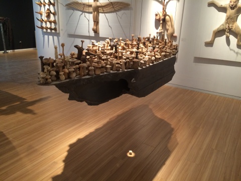曾良超《迷.城》225×73×47cm 柏木、香樟、乌木、金丝楠木、槐木、松木等 2016
曾良超《迷.城》225×73×47cm 柏木、香樟、乌木、金丝楠木、槐木、松木等 2016
