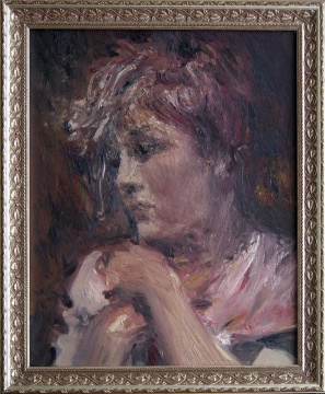 布恩·卡路拜恩《Genius & Ambition （Portrait）》57.4×47cm  布面油画 2014
