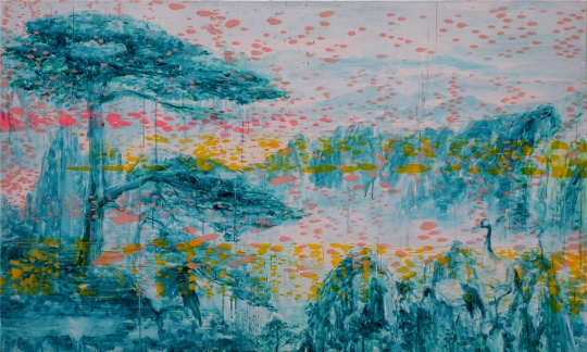 《被消费后的本土风景之五》 150x90cm 布面油彩 2013
《被消费后的本土风景之五》 150x90cm 布面油彩 2013