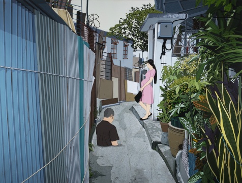 《破日子》 180×240cm 亚麻布面丙烯 2014 私人收藏
《破日子》 180×240cm 亚麻布面丙烯 2014 私人收藏