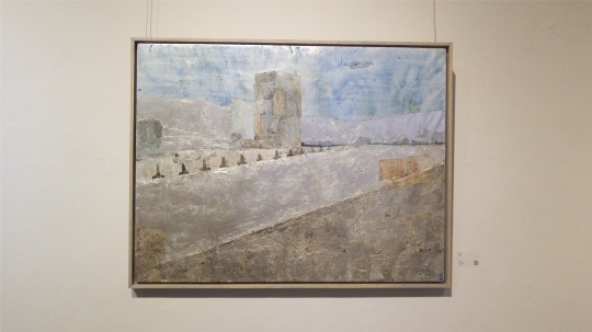 刘庆 《新城》 90×120cm 国画、铝箔 2016
