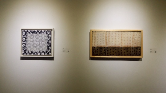 展览现场江云涛的“透光”系列油画作品
