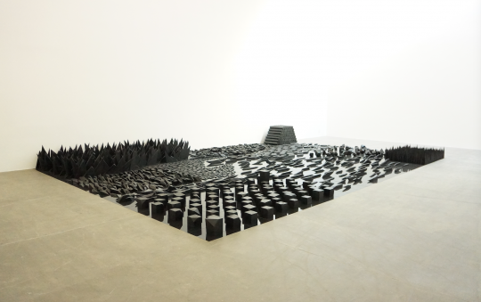 《消磨》 55×510×780cm 木料、铝板、黑色喷漆 2013-2016
《消磨》 55×510×780cm 木料、铝板、黑色喷漆 2013-2016