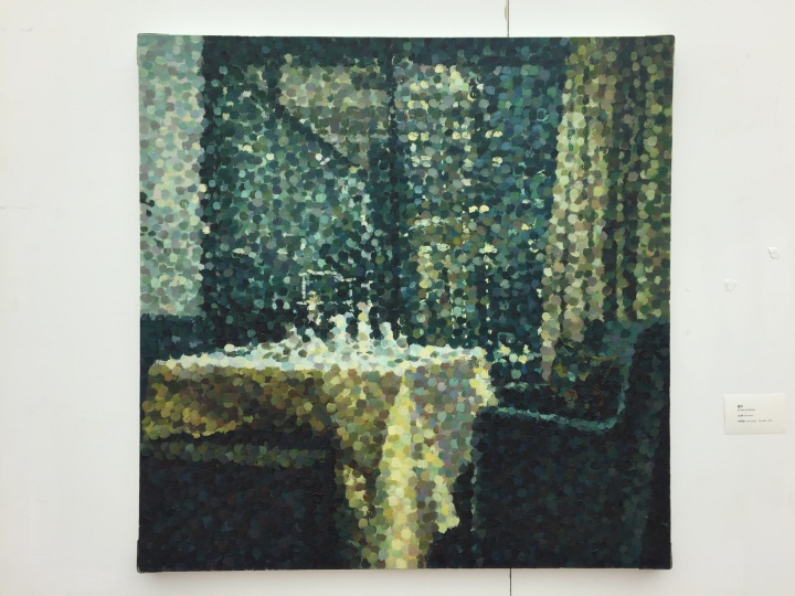 赵文霞 《窗外》 100×100cm 布面油画 2015
赵文霞 《窗外》 100×100cm 布面油画 2015