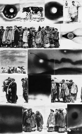 程丛林《大地史诗——迎亲的人们、送葬的人们》系列组图手稿 (局部) 200x6200cm 油彩画布1990
程丛林《大地史诗——迎亲的人们、送葬的人们》系列组图手稿 (局部) 200x6200cm 油彩画布1990