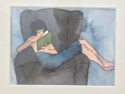 朱兴国《蓝 No.6》 32×24cm 纸本水彩 2016 朱兴国《蓝 No.6》 32×24cm 纸本水彩 2016