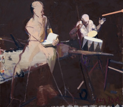 朱兴国《喝火令》 170x150cm 布面油画 2014-2015 朱兴国《喝火令》 170x150cm 布面油画 2014-2015