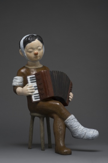 《音乐响起》 36×45×60cm 青铜化学着色 2015
《音乐响起》 36×45×60cm 青铜化学着色 2015