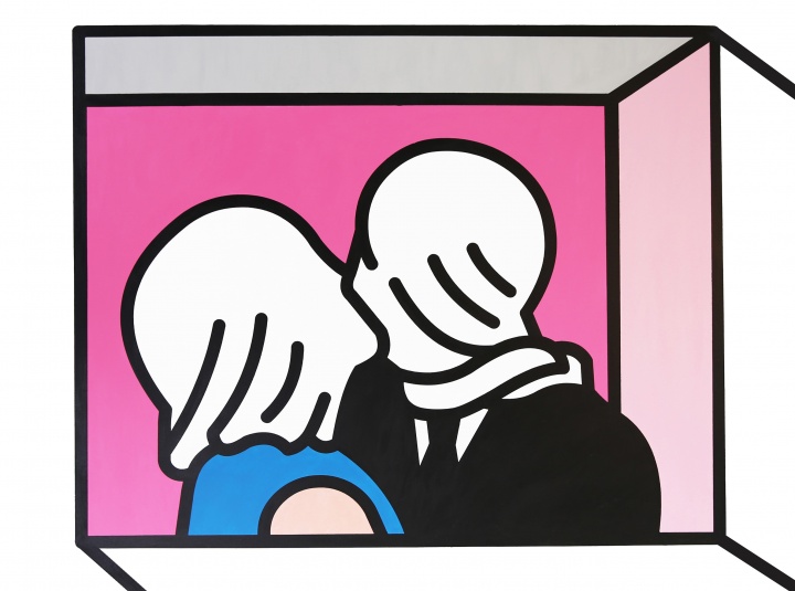 《冷战》 90×120cm 布面丙烯 2016
《冷战》 90×120cm 布面丙烯 2016